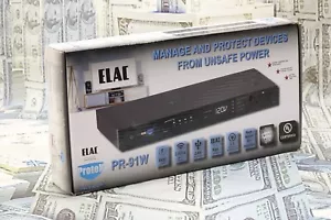 ELAC ProteK 10 Outlet 2 USB 6480 Joules Surge Protector Power Conditioner PR-91W - Picture 1 of 7