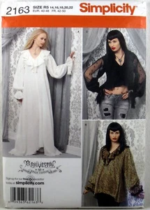 SIMPLICITY PATTERN 2163 UNCUT ArkiVestry Goth Costume SIZE: 14 16 18 20 22 - Picture 1 of 2