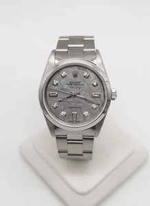 Estate $12,000 ROLEX 34mm AIRKING 14000 Meteorite Diamond SS Mens Watch SERVICED - Picture 1 of 6