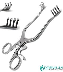 Chirurgischer Weitlaner Retraktor 7" stumpf 3x4 Zinken Veterinärinstrumente - Bild 1 von 5