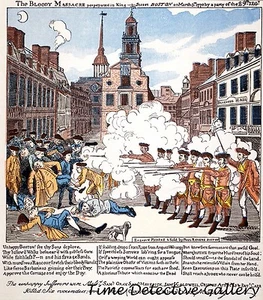 Graphic of the Boston Massacre by Paul Revere - Historic Art Print - Picture 1 of 1