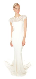 NWT Nicole Miller Gown “Lauren” Lace Back Bridal Wedding Gown HK0006 SIZE 10 - Bild 1 von 8