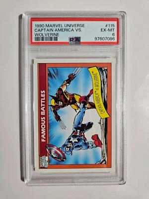 Marvel Universe Impel Captain America Vs Wolverine #115 1990 PSA 6 - Image 1 of 2