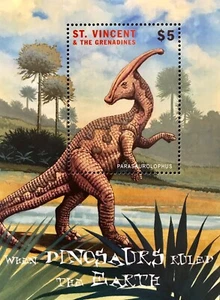SELLOS DE DINOSAURIO ST VINCENT S/S 2003 MNH ANIMALES PREHISTÓRICOS PARASAUROLOPHUS - Imagen 1 de 1