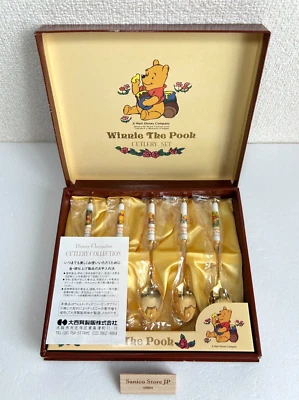 Disney Character Winnie the Pooh Cutlery set Teaspoon Unused Packaged From Japan - Image 1 of 4