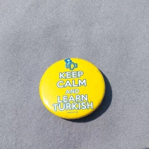 Keep Calm & Learn Türkisch 1 1/5" Knopf - Bild 1 von 2
