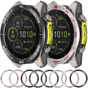 For Garmin Fenix 8 43mm 47mm 51mm Tactix 8 Bezel Styling Frame Metal Case Cover - Picture 1 of 58