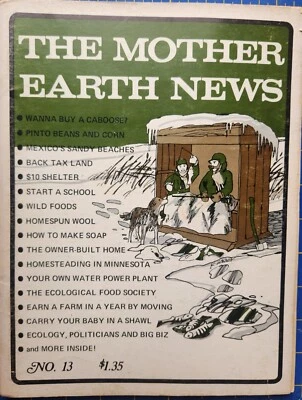 The Mother Earth News January 1972 Vol. 13 Make Soap Water Power Plant Wild Food Foto 1 de 3