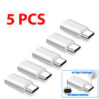 5PCS Silver 8-pin Female to Type-C Male Adapter Converter for Android Charging