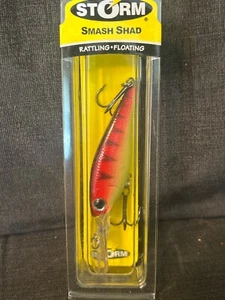 Discontinued STORM Smash Shad 7 Crankbait Rattling Floating Red Yellow Black NIP - Picture 1 of 6