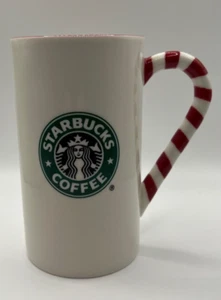 Taza Starbucks 2009 pintada a mano bastón de caramelo copo de nieve 14 oz sin usar - Imagen 1 de 6