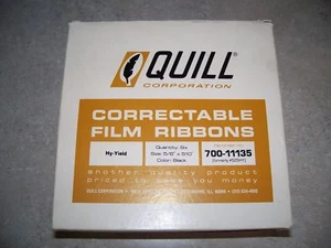 Vintage Quill Lot Box of 6 Correctable Film Ribbons New  Hy-yield  - Picture 1 of 1