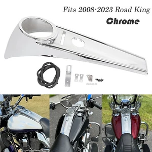 Chrome Dash Fuel Console Tank Panel For Harley Road King FLHR FLHRC FLHRXS 08-UP - Foto 1 di 15