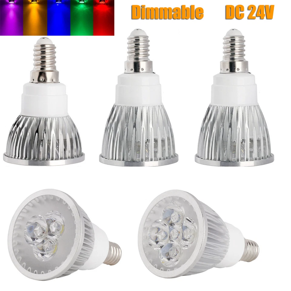 Red Yellow Green Light Dimmable LED Spotlight Bulbs MR16 GU10 E27 GU5.3 Lamp 24V - Image 1 of 4