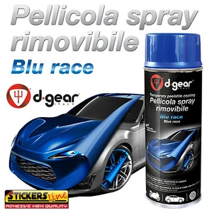 Vernice removibile BLU RACE DGEAR bomboletta spray pellicola car wrapping  - Foto 1 di 1