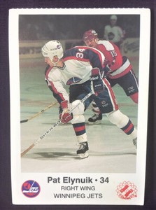 1988-89 Original Winnipeg Jets, Police-Kinsmen, Hockey Card, #34 Pat Elynuik