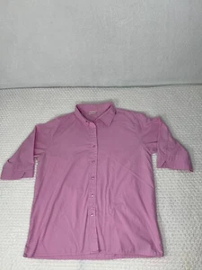 Camisa para mujer American Sweetheart rosa con cuello abotonado talla PXL/2X - Imagen 1 de 5