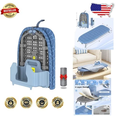 Compact Tabletop Ironing Board, Blue, Foldable, Iron Holder Included - Image 1 of 4