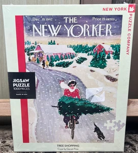 New York Puzzle Company 1000 Piezas Puzzle 'Tree Shopping' 19" x 27" HECHO EN EE. UU. NUEVO - Imagen 1 de 3
