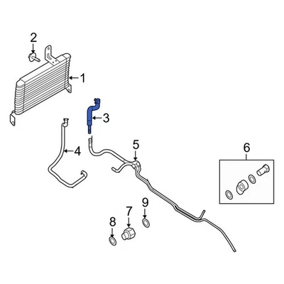 For Ford E-450 Super Duty 15-23 Ford Automatic Transmission Oil Cooler Hose - Image 1 of 4