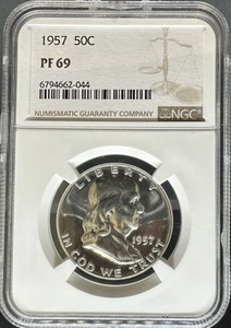 1957 Franklin Half Dollar PF69 NGC (#PA6794662044) - Picture 1 of 2