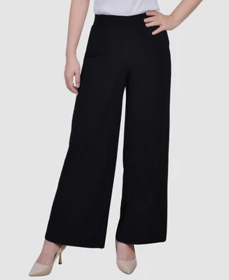 Ny Collection Women's Black Wide-Leg Palazzo Pants Petite Sz PM - Image 1 of 4
