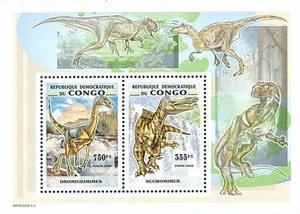 Demokratische Republik Kongo 2007 Perf. Prähistorische Reptilien (2007) Block Co - Bild 1 von 1