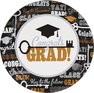 Тарелки Key To Success | Услуга для вечеринки | упаковка из 60 штук - Изображение 1 из 2