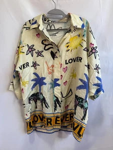 ROMY mehrfarbiges Liebhabershirt Größe M mit kleinen Haken und Flecken - Bild 1 von 10