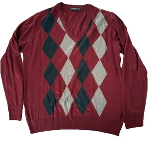 Vintage Portocruz Merino Wool Blend Herren Argyle Pullover XXL - Bild 1 von 7