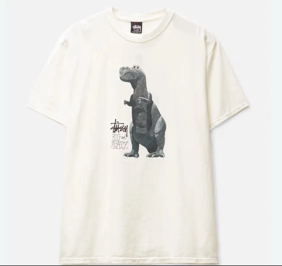 Stussy Big And Meaty Dino Tee Pigment Dyed Natural Size MEDIUM NWOT - Image 1 of 1