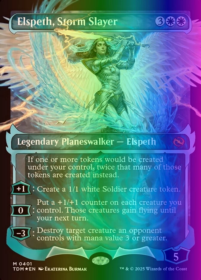 MTG Elspeth, Storm Slayer (401/485) Tarkir Dragonstorm LP FOIL - Image 1 of 1