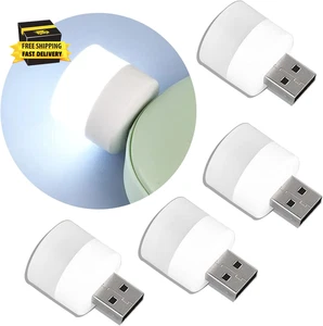 Set of 4,USB Lights by Night, Mini LED Bulb, Plug-In, Warm White, Compact, Ideal - Picture 1 of 5