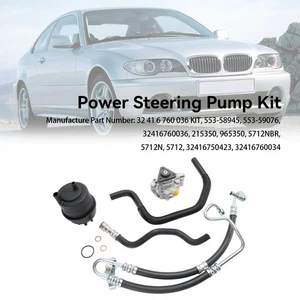 Power Steering Pump Kit Per BMW E46 320i 323i 325i 328Ci 328i 330i 2001-05 L3 - Imagen 1 de 17