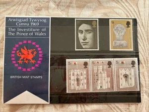 Paquete de presentación Royal Mail 1969 investidura del príncipe de Gales MNH - Imagen 1 de 2