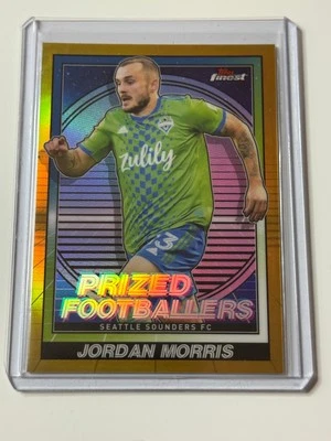 2022 Topps Finest MLS Prized Footballers Gold #14 Jordan Morris 11/50 - Image 1 of 2