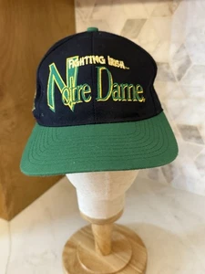 Vintage 90s Notre Dame Fighting Irish Adjustable Hat Made In USA Licensed Lids - Bild 1 von 6