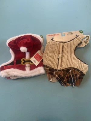 Merry & Bright Collection Dog Christmas Story Sweater & Santa outfit Size Med - Image 1 of 3