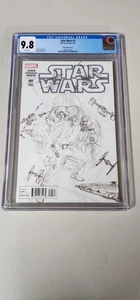 Star Wars # 1  (2015) CGC 9.8 ALEX  ROSS  1:200  SKETCH  COVER KEY - Picture 1 of 2