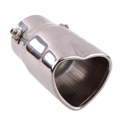 Herzform Endrohr Auspuffblende Auspuff Edelstahl Universal Auspufftopf Tipp Neu - Image 1 of 4