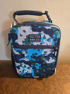 Fulton Bag Co. Upright Insulated Easy Clean Lunch Bag w/ Microban - Blue Camo - Picture 1 of 3