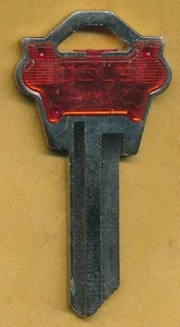 WK-1 SCHLÜSSELROHLING SCHLÜSSEL ROT KUNSTSTOFFHÜLLE  - Bild 1 von 1