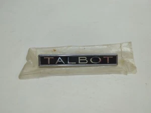 Talbot Vintage Car Boot Lid Badge Metal New Old Stock - Picture 1 of 6