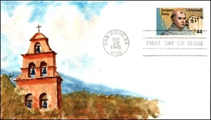 Scott C116 44 Cents Junipero Serra Vaughn Hord Hand Painted FDC Unique? - Picture 1 of 2