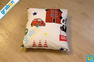 Kid's Bedroom Digital Printed Decorative Cushion Cover 42x42cm Car Story &Clouds - Picture 1 of 8