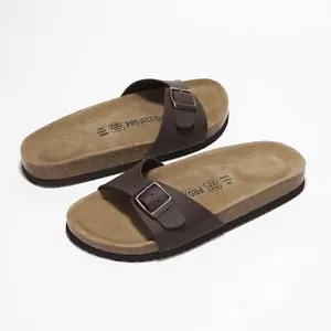 Project Cloud Genuine Leather Sandals Mem Foam Slides Womens Size 10 NIB - Picture 1 of 5