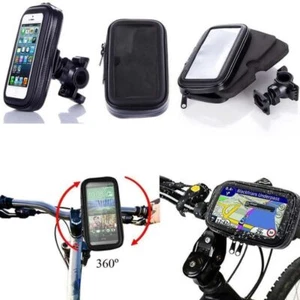 360° Bicycle Motor Bike Waterproof Phone Case Mount Holder For All Mobile Phones - Picture 1 of 8