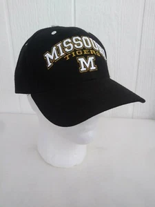 Sombrero con tirantes Missouri Tigers M deportivo negro amarillo gorra de pelota tapas lana acrílico  - Imagen 1 de 7