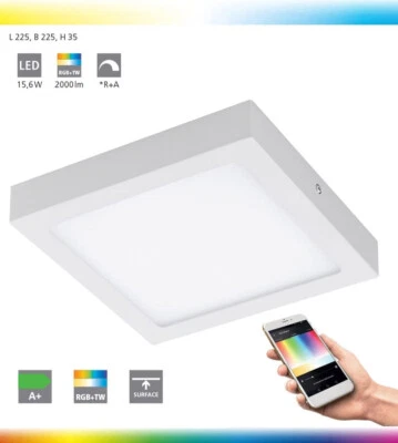 Eglo Connect LED Fueva-C 15,6W Deckenleuchte 22,5cm RGB EEK:F (Spektrum A-G) - Bild 1 von 4