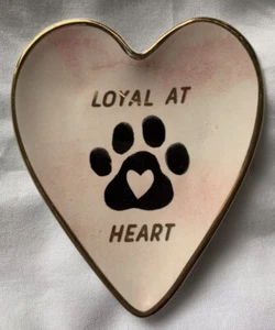 Demdaco Loyal at Heart Pfotendruck Schmuck Geschirr Keramik 3""x4"" NEU Haustier Hund Katze - Bild 1 von 6